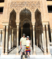 Dennis and Terry Struck at the Alhambra Palace, Granada, Andalucia, Spain.